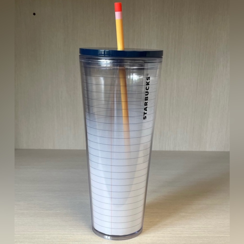 Starbucks Tumbler 24oz Teacher Cup Pencil Paper